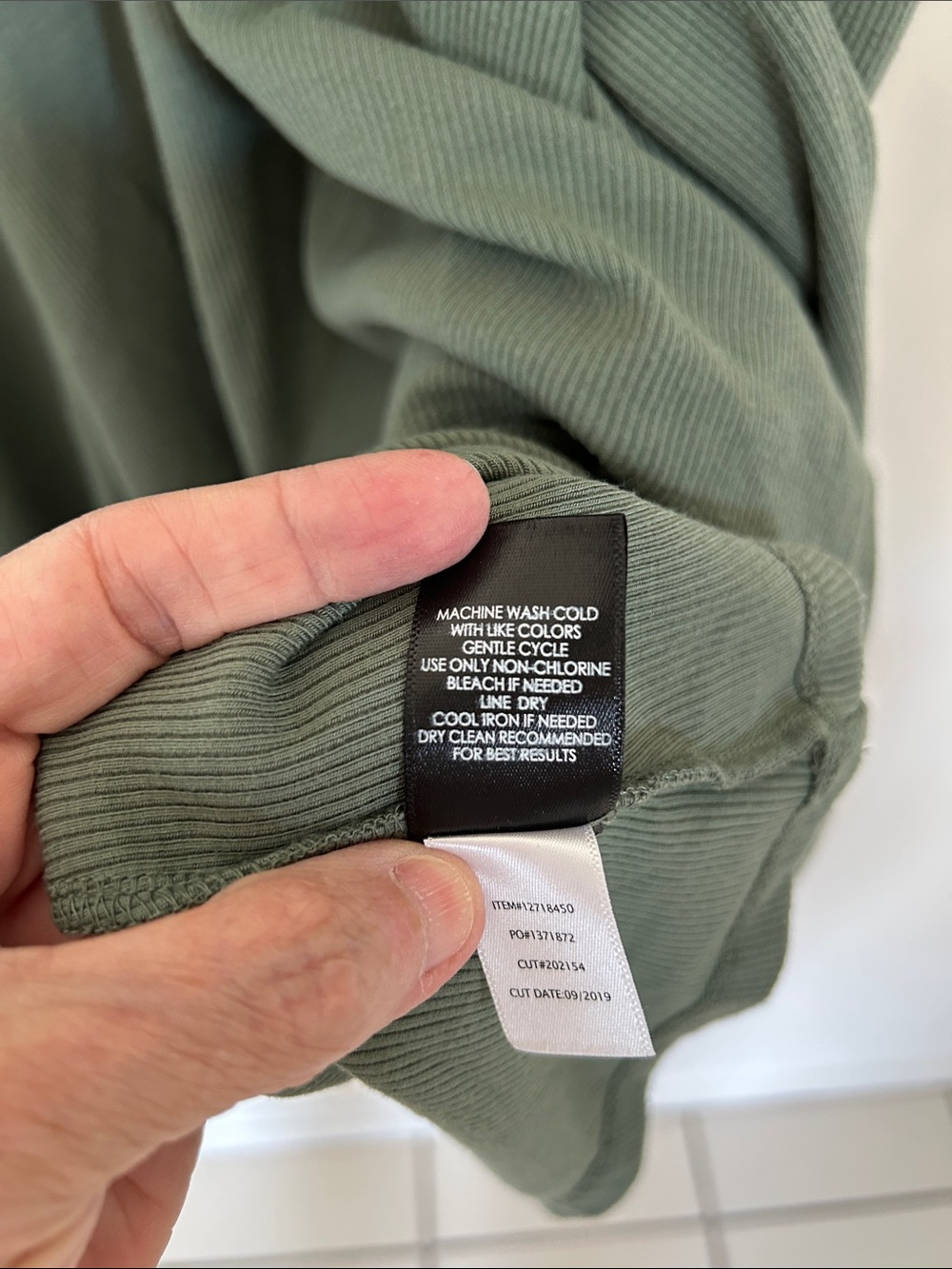 Torrid 1 Light Olive Rib Skater Dress - Picture 7 of 7